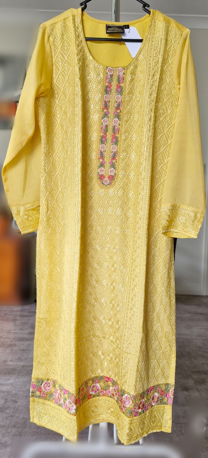 Yellow Hakooba Design Salwar Set - CSA15