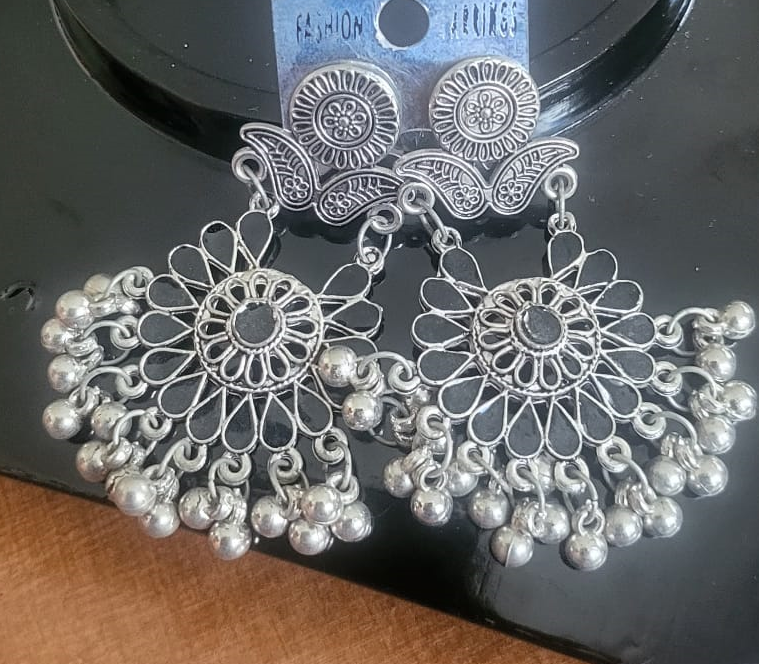 Statement Jhumka with Floral design - E13