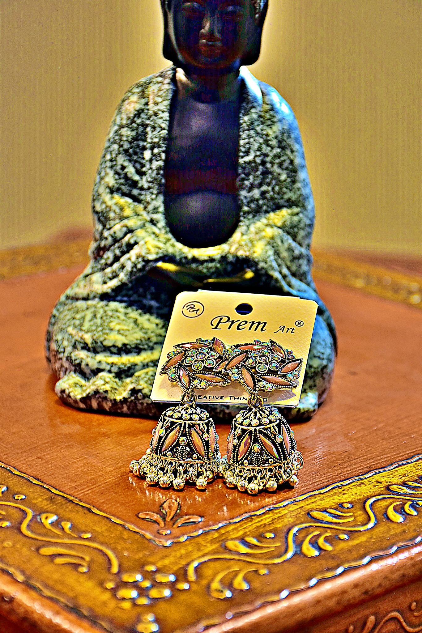 Silver Jhumka with Stone Work - JM2