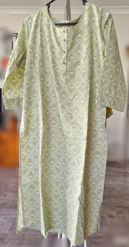 Green Pattern Kurti - KM5