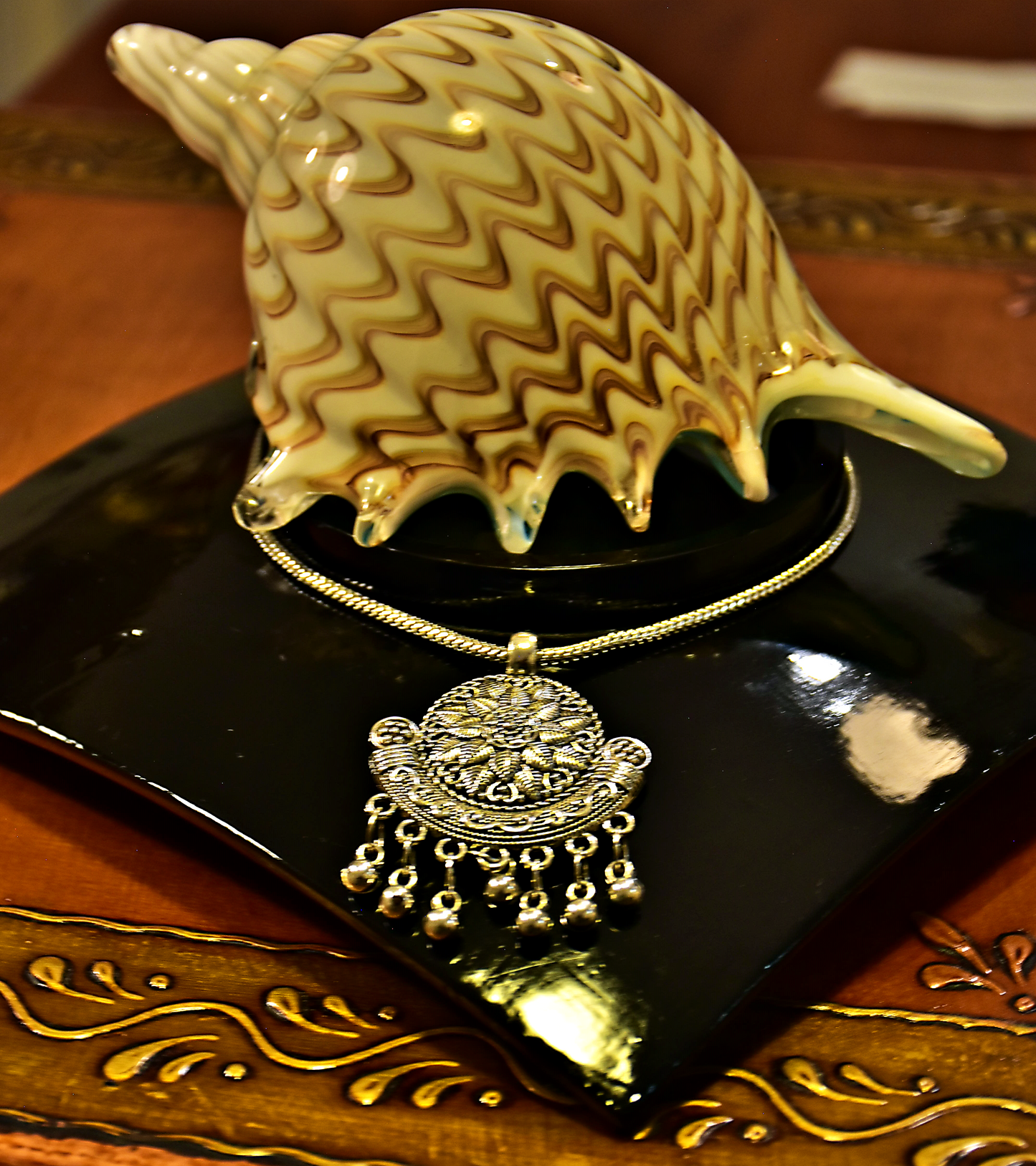 Ethnic Silver Necklace - N2