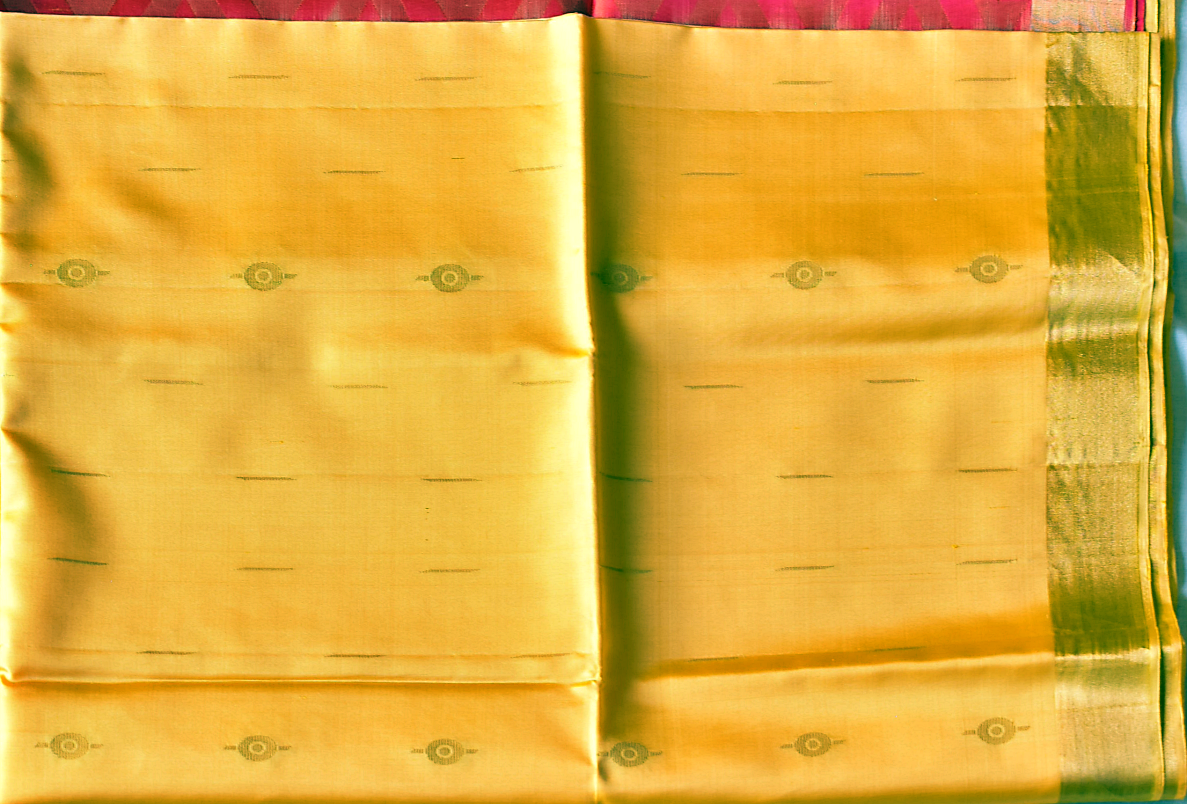 Handwoven Kanchipuram Soft Saree with Gold Zari Borders -SD12