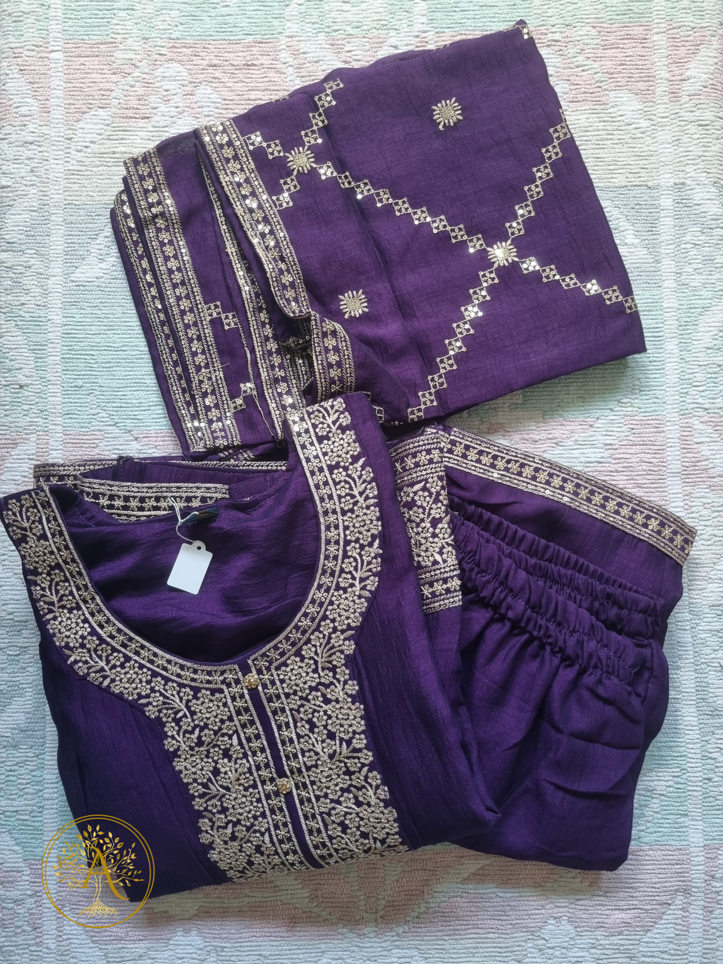 Purple 3pc Salwar Set - CARA2514