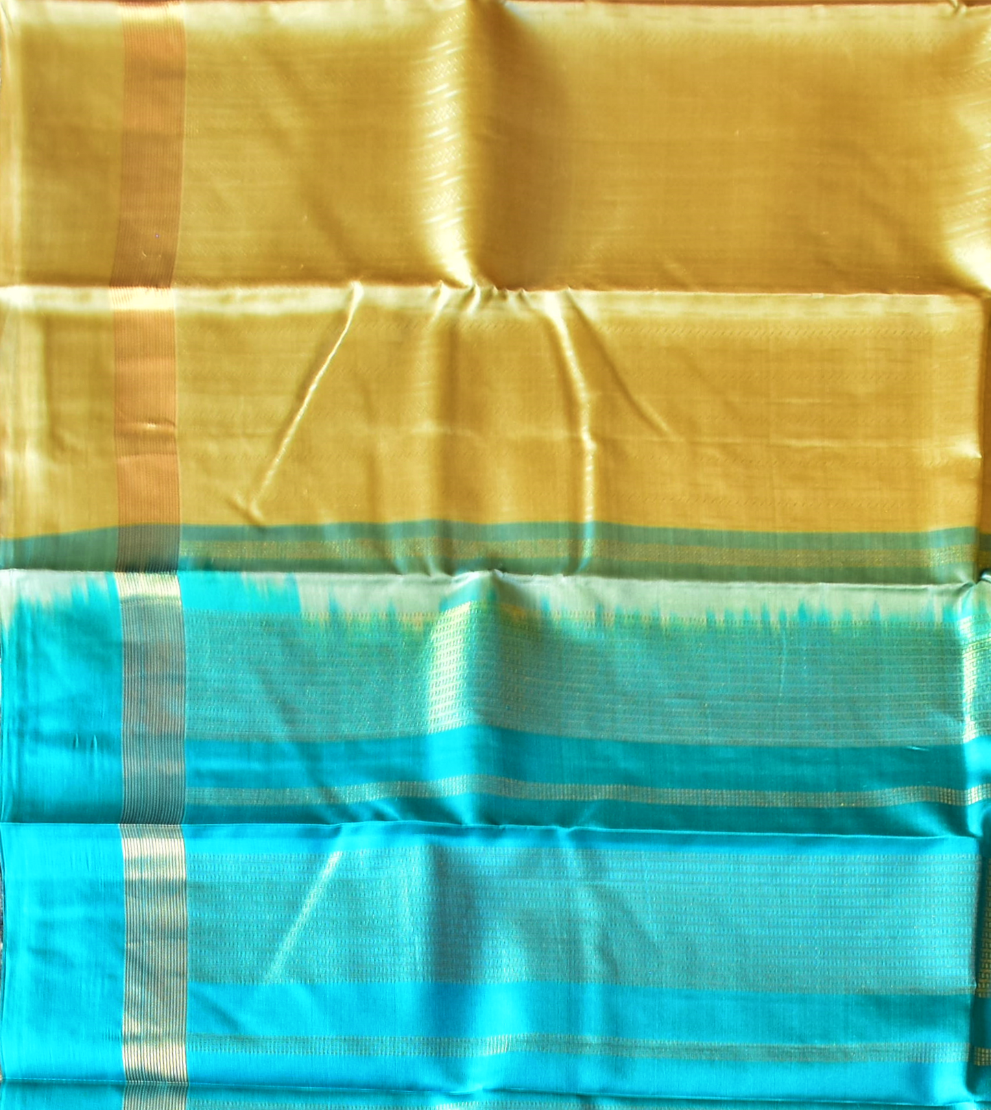 Pure Kancheepuram Saree with Gold Zari Borders -SD9