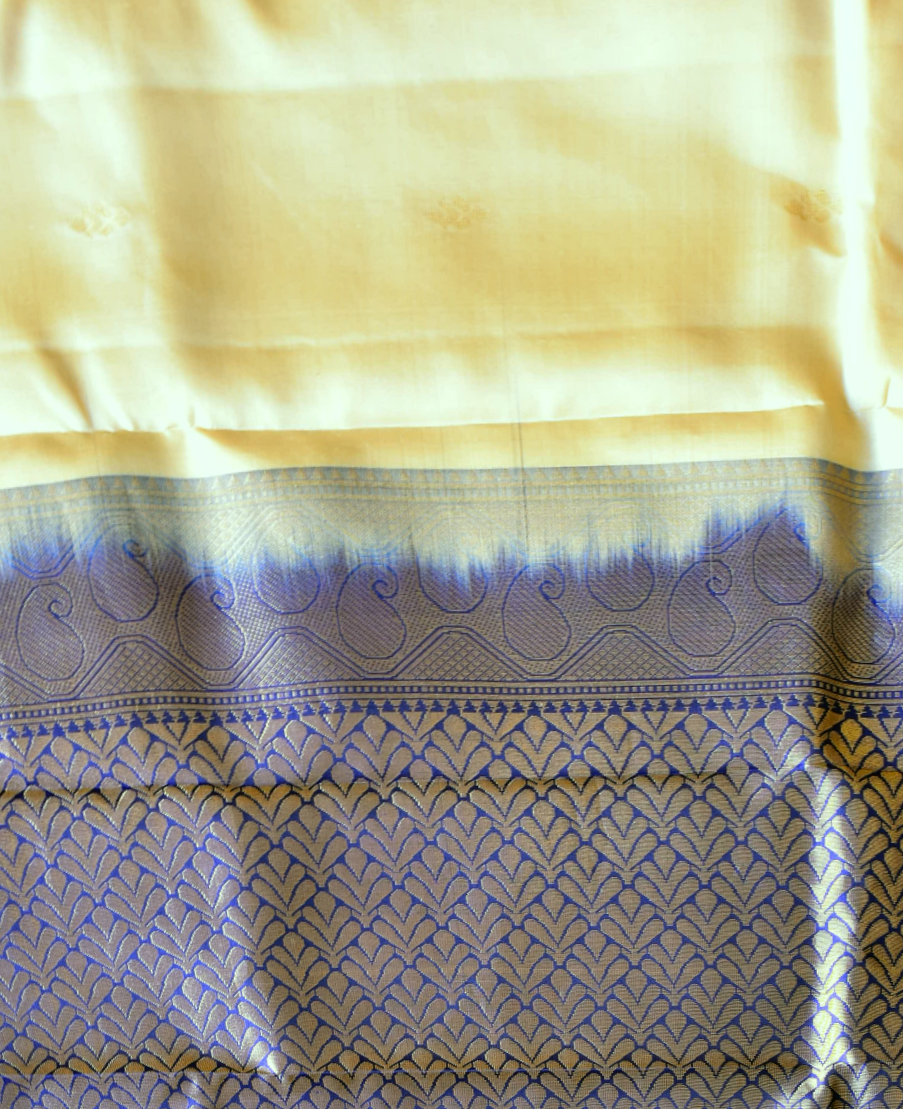 Pure Kancheepuram Saree with Gold Zari Borders - ST4