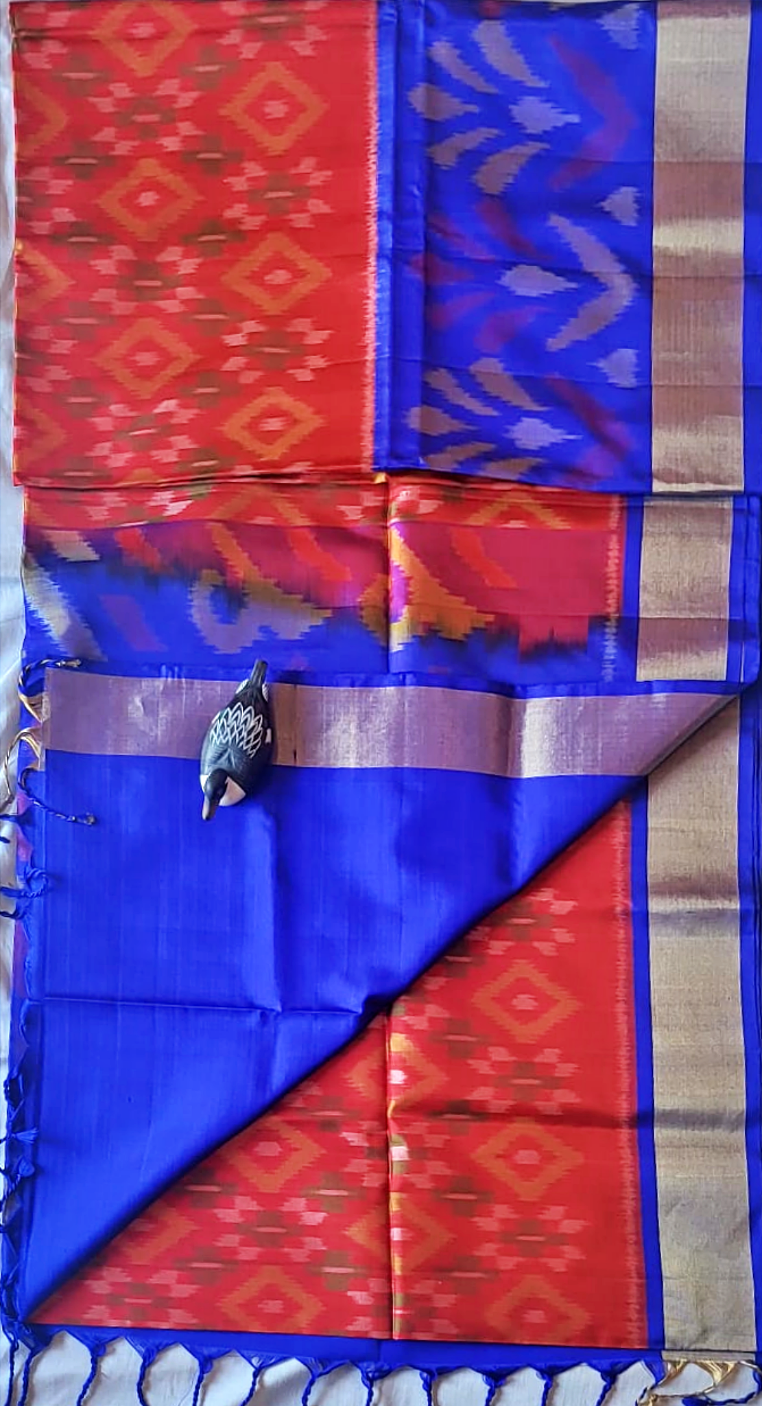 Handwoven Kanchipuram Soft Saree With Contrast Border - SK8