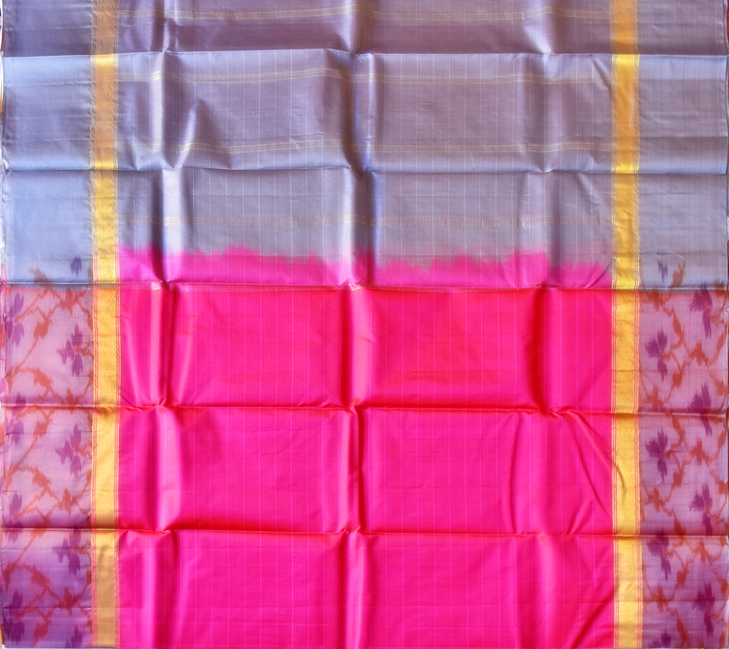 Pure Kancheepuram Saree with Ikkat Borders - SD11