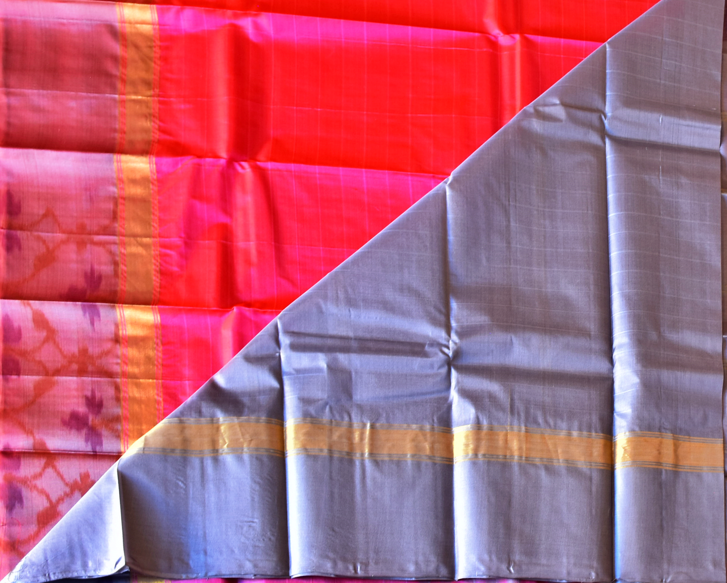 Pure Kancheepuram Saree with Ikkat Borders - SD11
