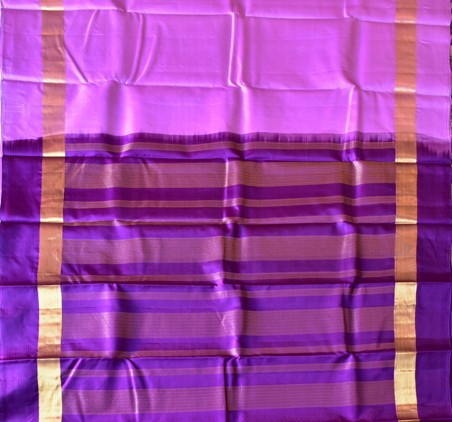 Pure Kancheepuram Saree with Gold Zari Borders - SD7