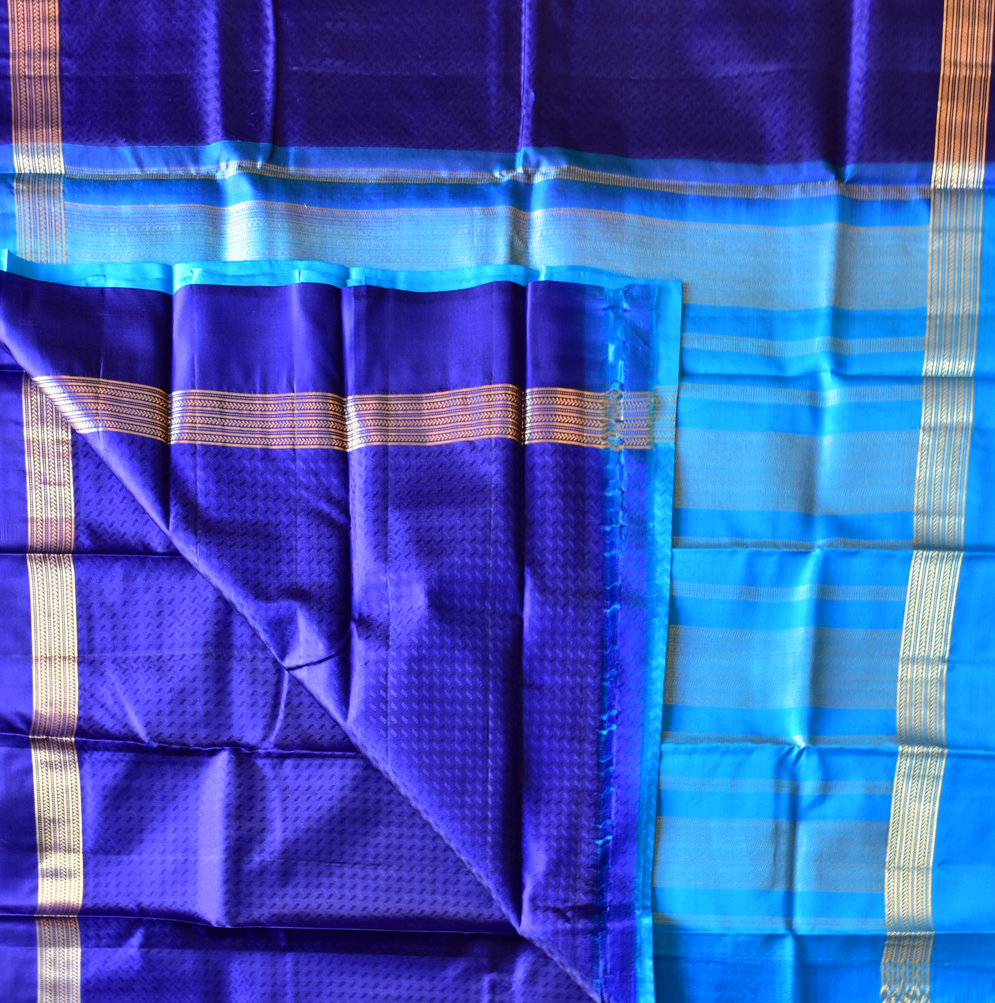Pure Kancheepuram Saree with Gold Zari Borders- SD6