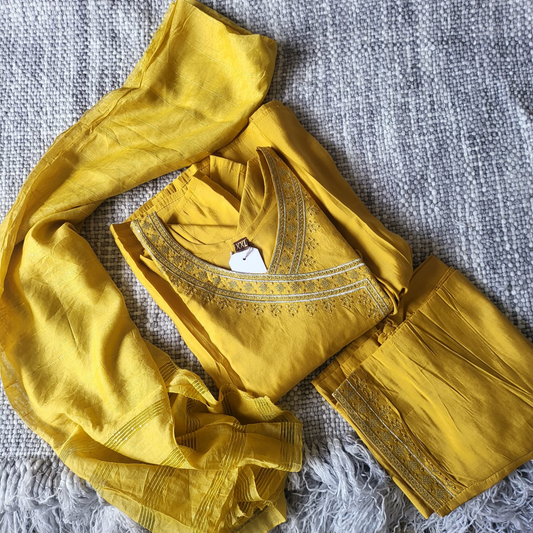 Golden Anarkali Salwar Set - CS4