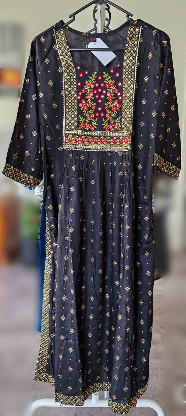 Black Embroidery Salwar Set - CS5