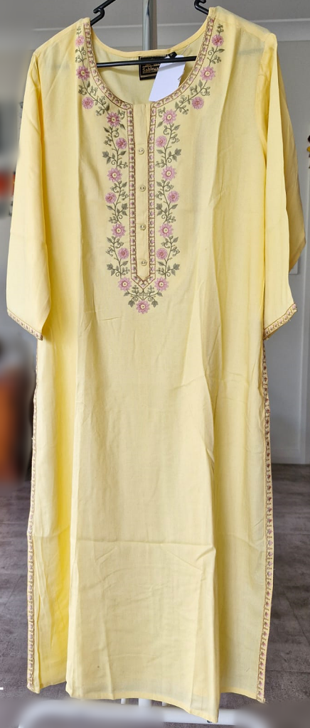 Yellow Floral Embroidery Design Salwar Set - CSA18