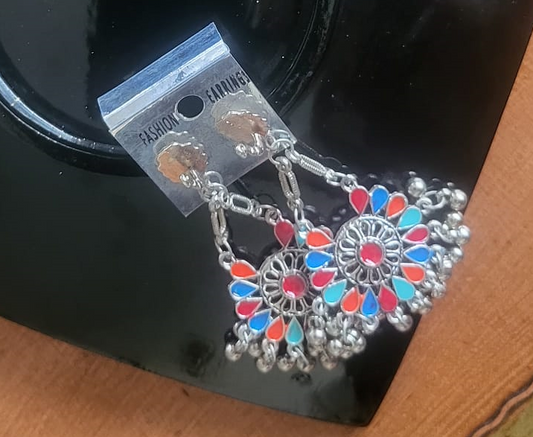 Floral Dangle Earring - E10