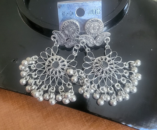 Statement Jhumka with Floral design - E13