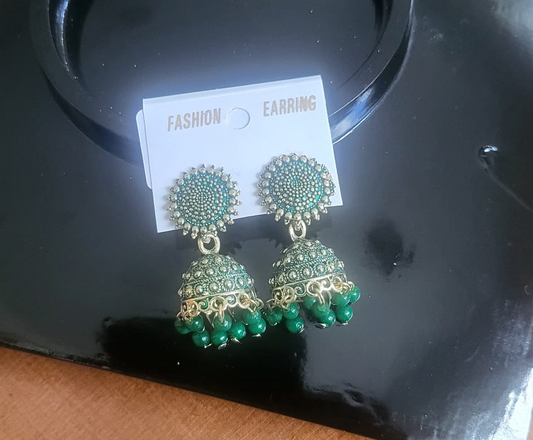 Green Jhumka -E14