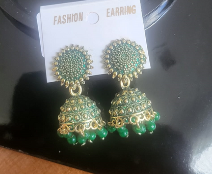 Green Jhumka -E14
