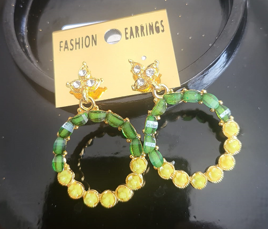 Green and Yellow Hoop - E17