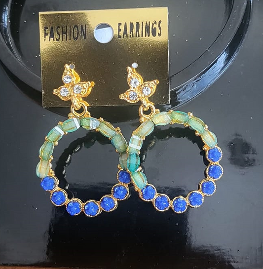 Green & Blue Hoop - E24