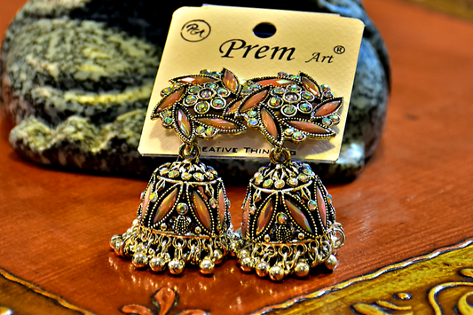 Silver Jhumka with Stone Work - JM2