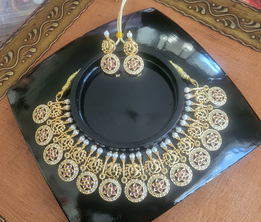 Kemp Stone Design Necklace & Earring Set - N12