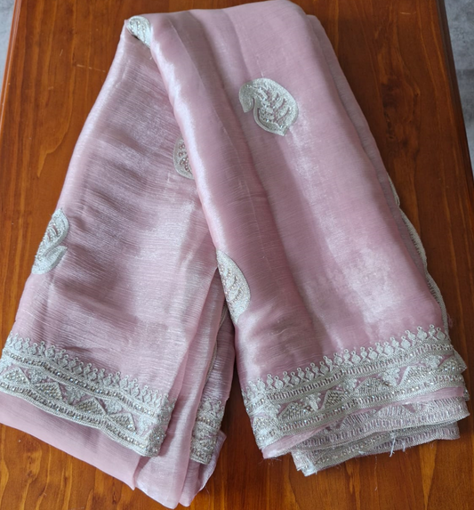 Semi Tissue Designer Saree - SKH2