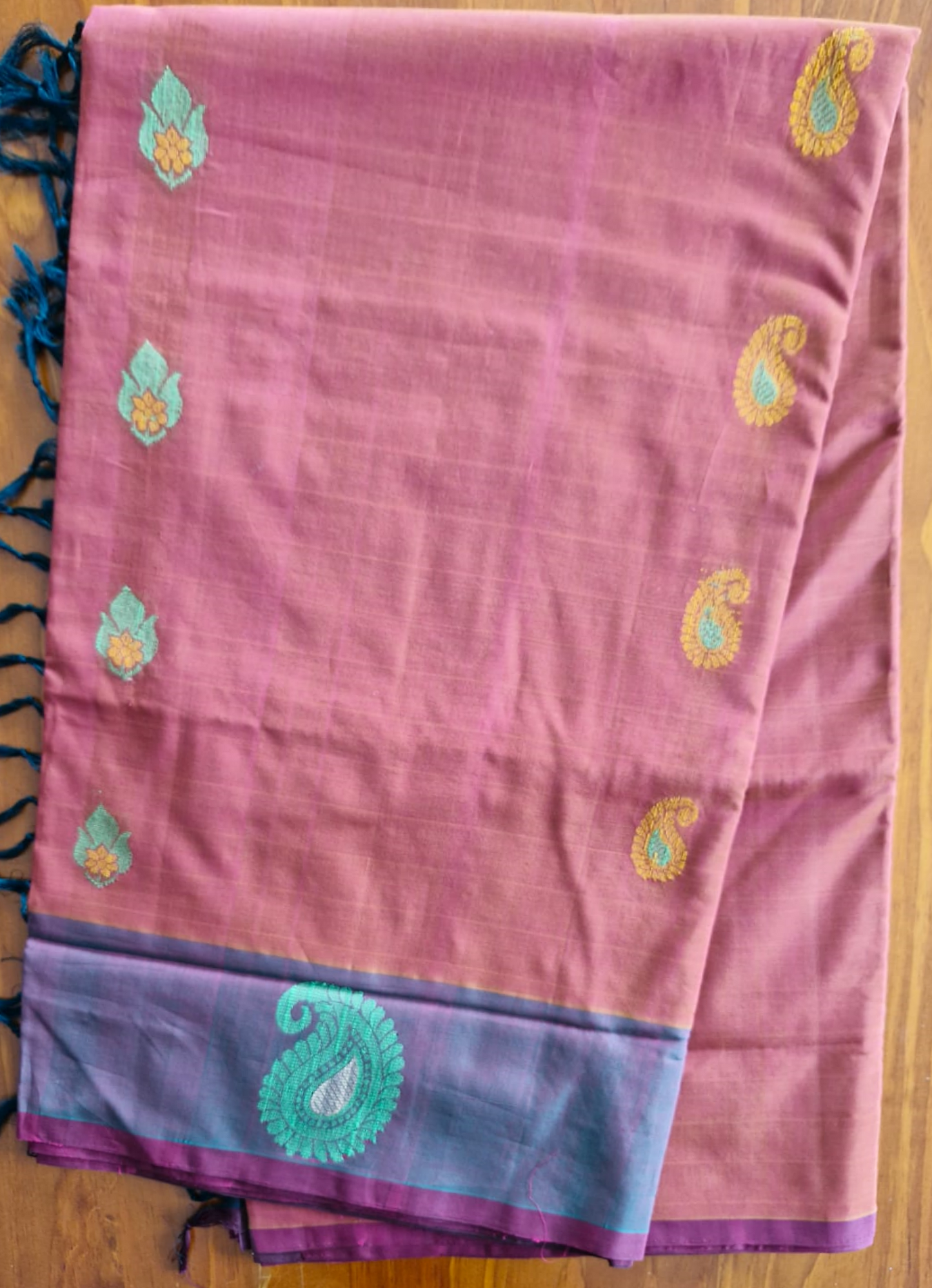 Handwoven Pure Chettinadu Cotton Saree - SRM4