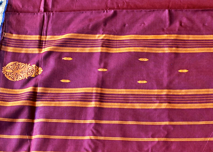 Handwoven Chettinadu Pure Cotton Saree - SRM3