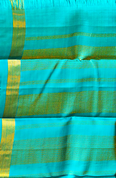 Pure Kancheepuram Saree with Gold Zari Borders - SD5