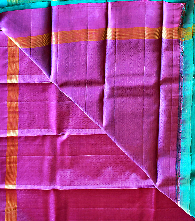 Pure Kancheepuram Saree with Gold Zari Borders - SD5