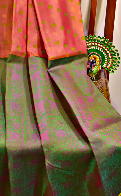 Pure Kancheepuram Half & Half Saree - ST9