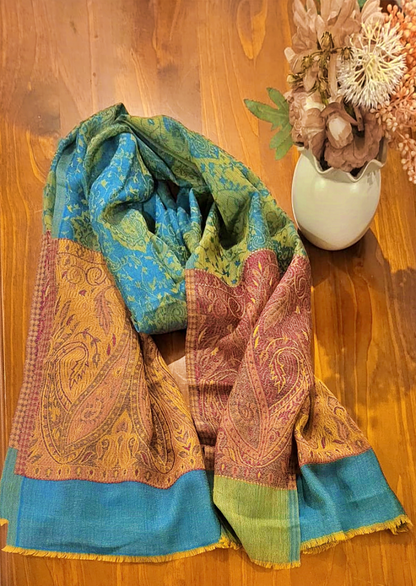 Pure Pashmina Stole Multi Colored - SHDH9