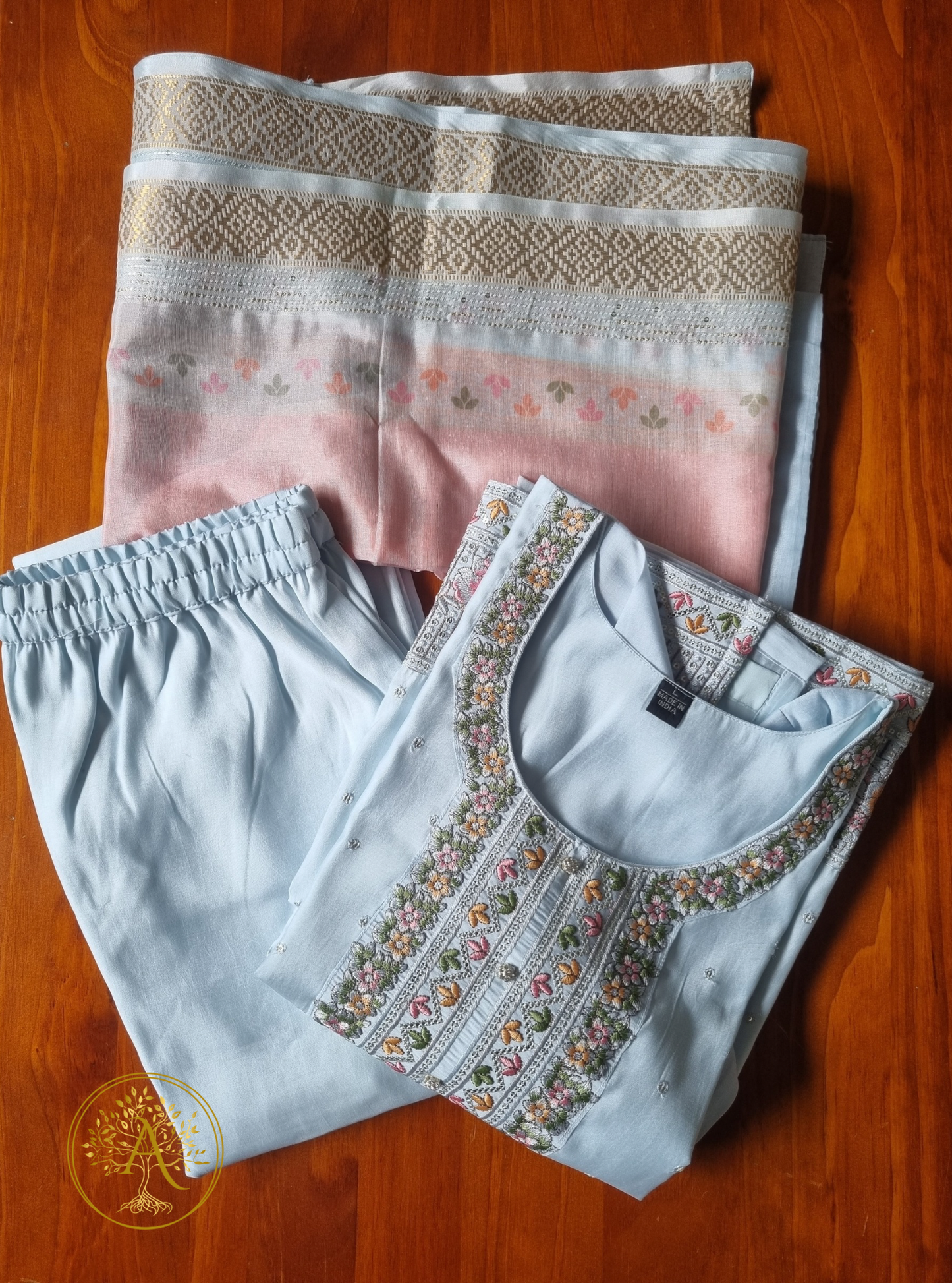 Light Blue 3pc Salwar Set - CSB2505