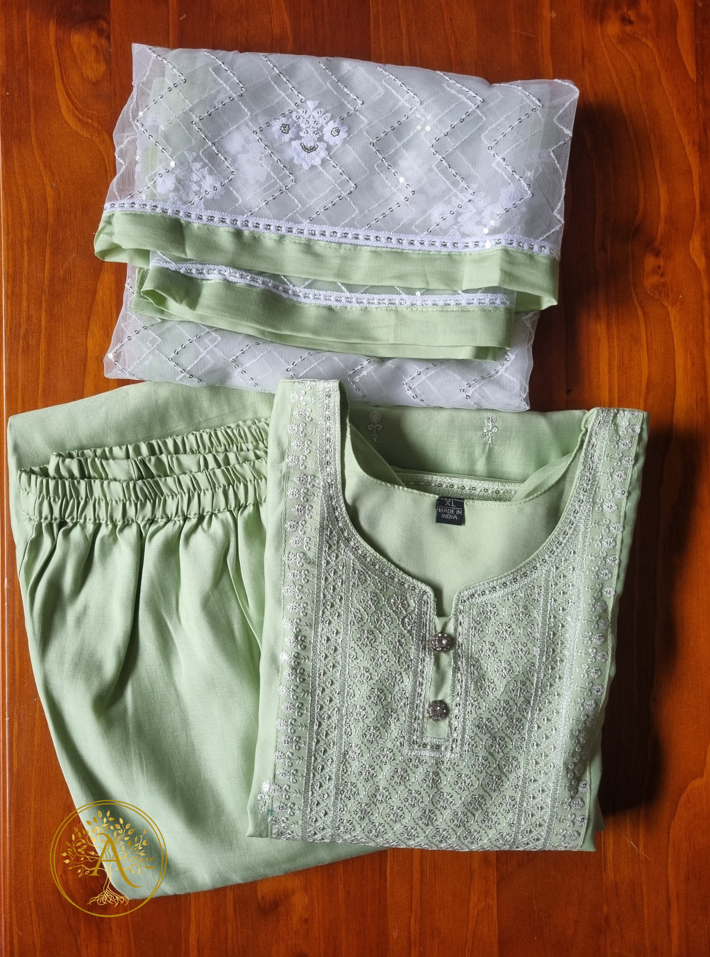 Sage Green 3pc Salwar Set - CSB2536