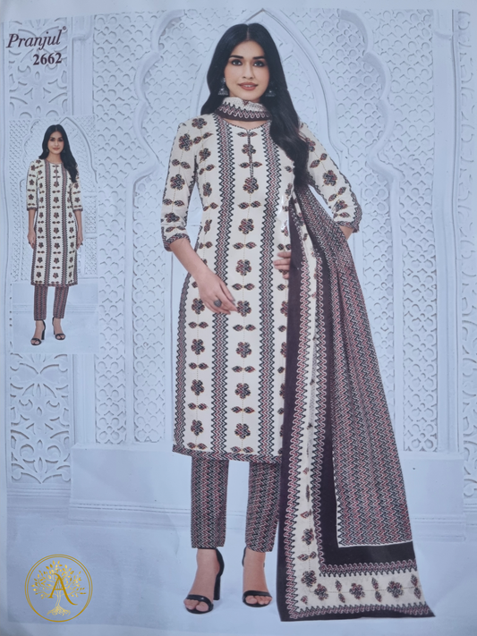 Printed Cotton Salwar Set - CMM2508