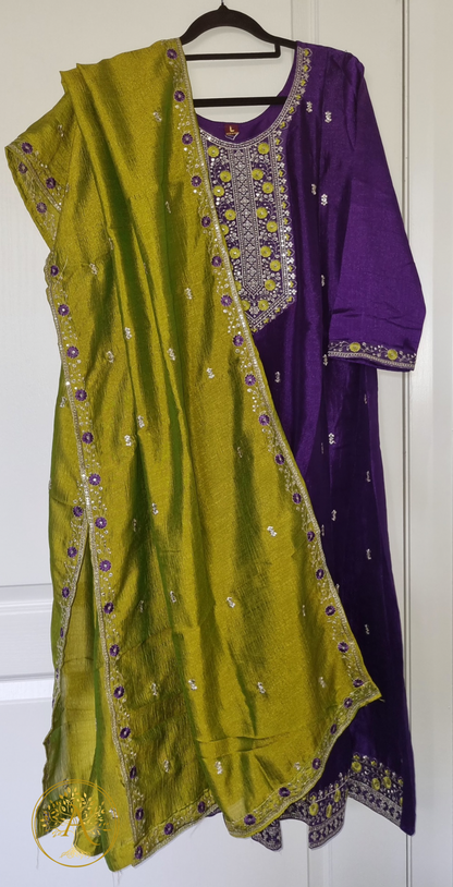 Purple 3pc Salwar Set - CARA2509