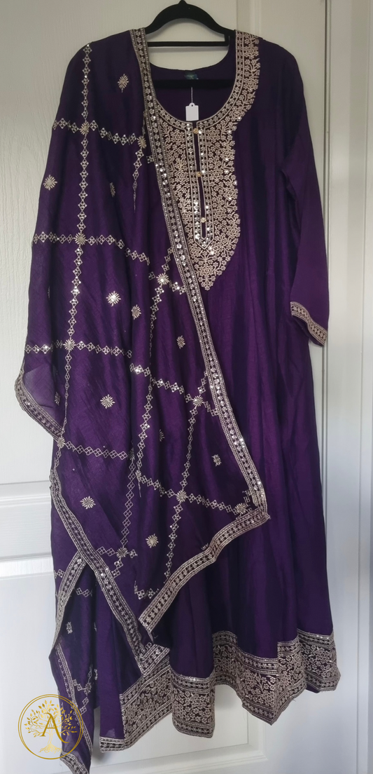 Purple 3pc Salwar Set - CARA2514