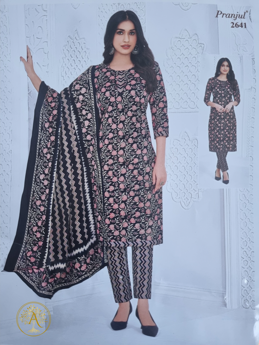 Printed Cotton Salwar Set - CMM2513