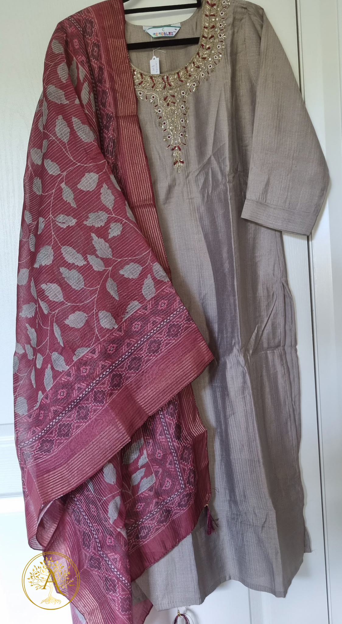 Grey 3pc Salwar Set - CARA2506
