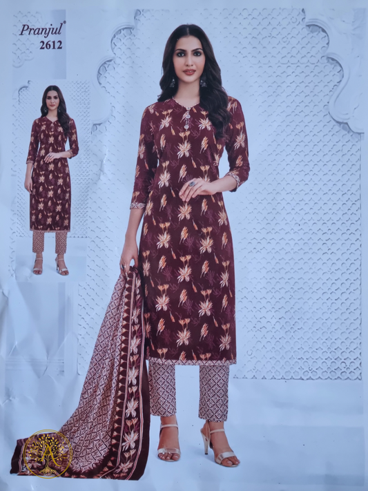 Printed Cotton Salwar Set - CMM2507