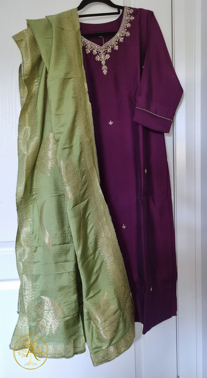 Purple 3pc Salwar Set - CARA2511