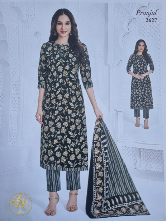 Printed Cotton Salwar Set - CMM2502