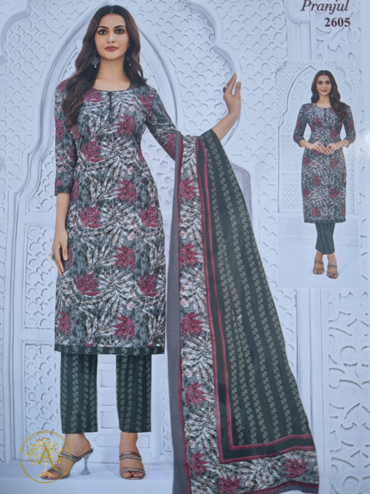 Printed Cotton Salwar Set - CMM2510