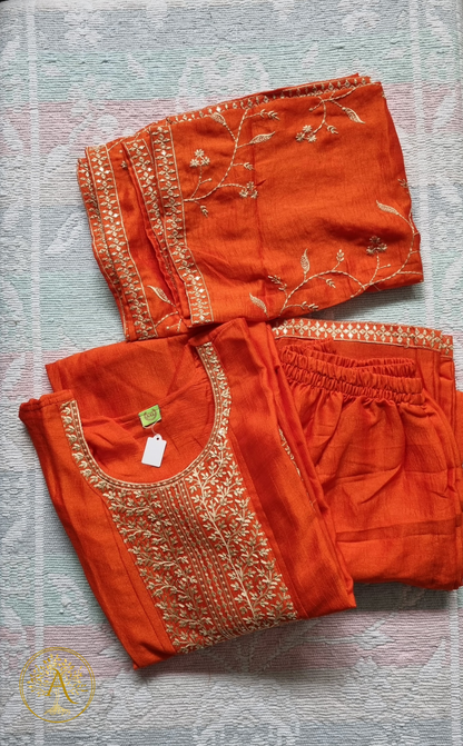 Orange 3pc Salwar Set - CARA2516