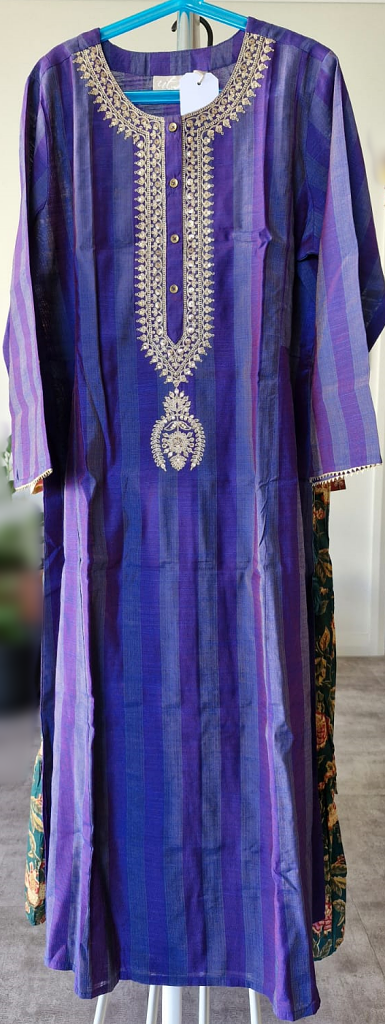 Purple Stripes Kurti - CS2