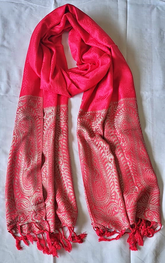 Semi Pashmina Stole Pink - SHDH3