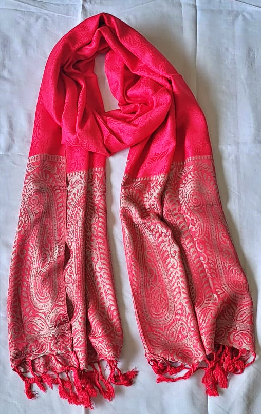Semi Pashmina Stole Pink - SHDH3
