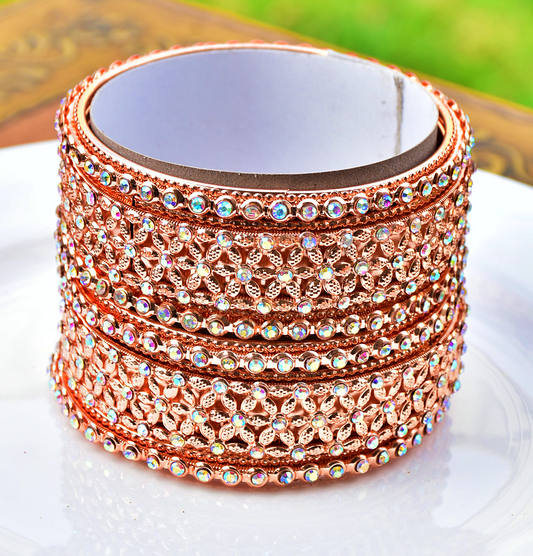Rose Gold Bangle Set - J11