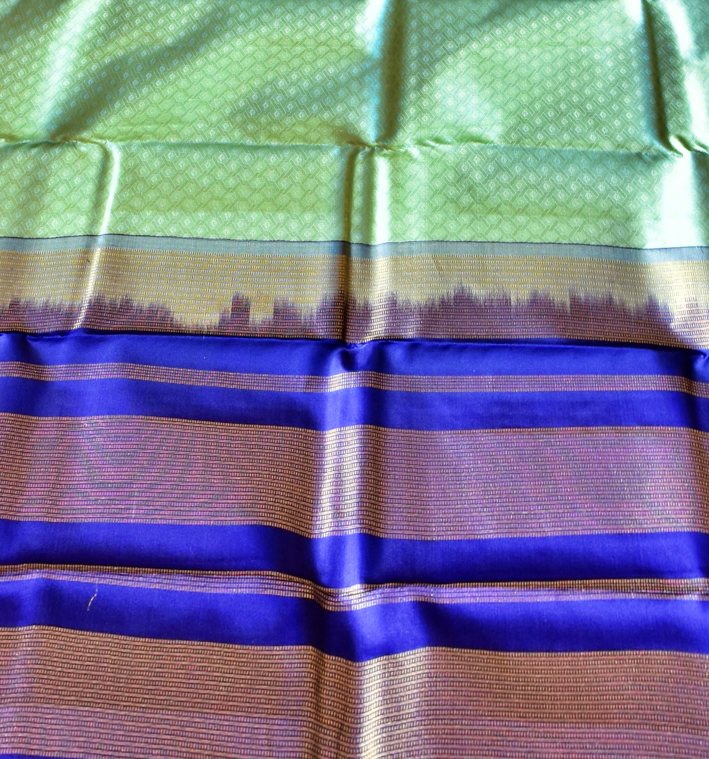 Pure Kancheepuram Saree with Gold Zari Borders - SD4