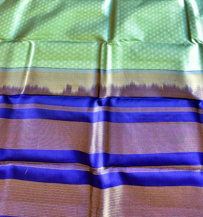 Pure Kancheepuram Saree with Gold Zari Borders - SD4
